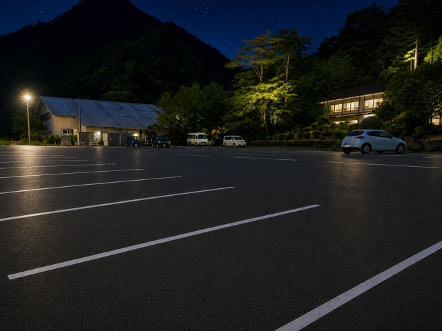 阿寺荘 第1駐車場（夜間）